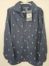 NWT Polo Ralph Lauren Kids Polo Horse Pajamas Pjs Color Blue Size 7