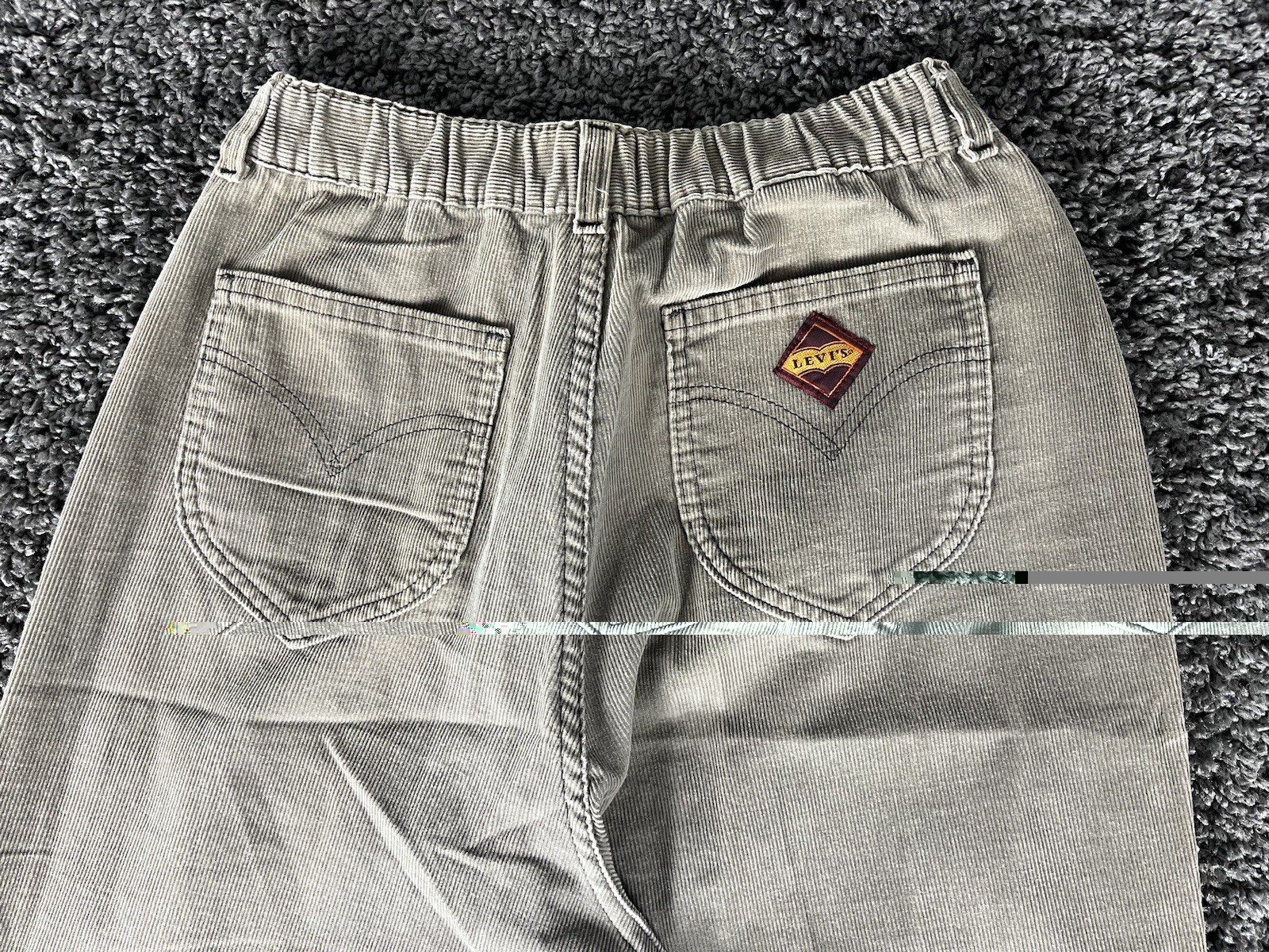 Rare Vintage 1970’s Levi’s 573 Diamond Label Corduroy Straight Leg Size 26x31 image 3