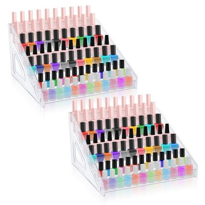 Lemecima Nail Polish Organizer 84 Bottles of 7 Layers Sunglass Organizer Acry...