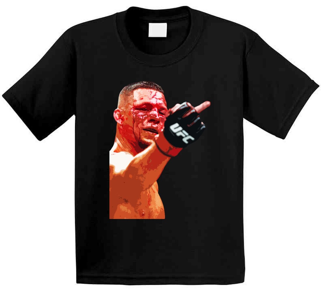 Nate Diaz Middle Finger Fighter Mma Fan T Shirt | eBay