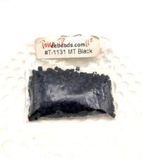 Matte Black Size 11 Triangle Glass Seed Beads 10g NEW