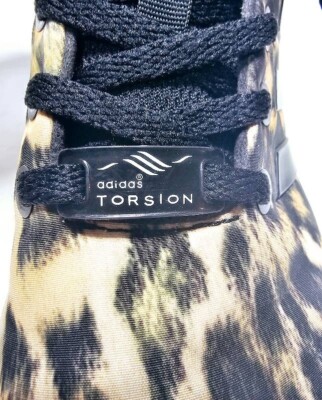 Adidas Torsion ZX Flux B25642 Animal Tan Black Leopard Sneakers