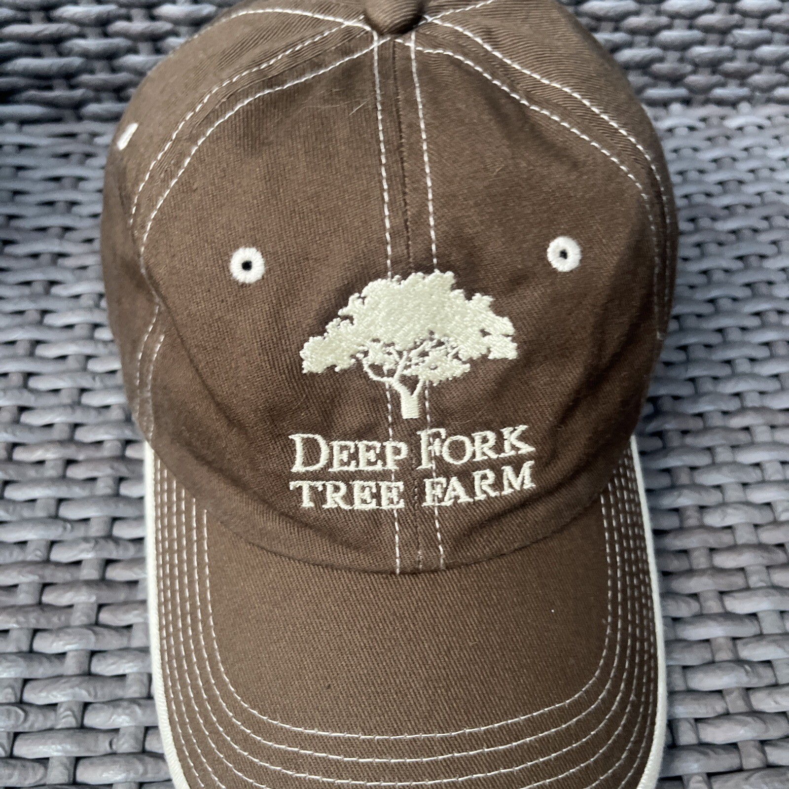 Deep Fork Tree Farm brown Adjustable Strapback Ha… - image 2