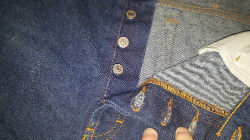 De colección Levis 501 Hombre Talla 40x30 Azul Oscuro Jeans Hecho en EE. UU. - Imagen 7 de 18