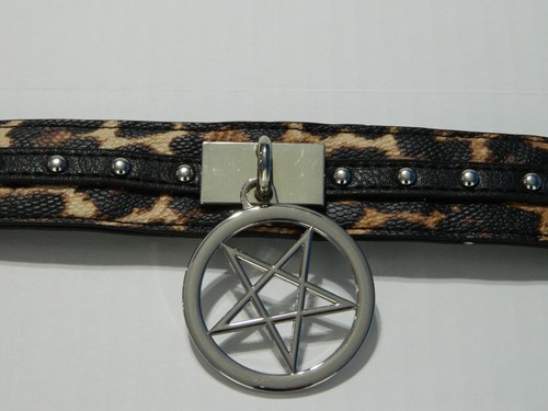 NEW Killstar Gothic Punk Pentacle Pentagram Leopard Leo CATNIP CHOKER Collar - Picture 6 of 7