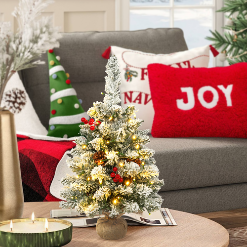 Artificial Small Mini Christmas Tree Tabletop Xmas Tree Indoor Holiday Decor - Picture 29 of 93