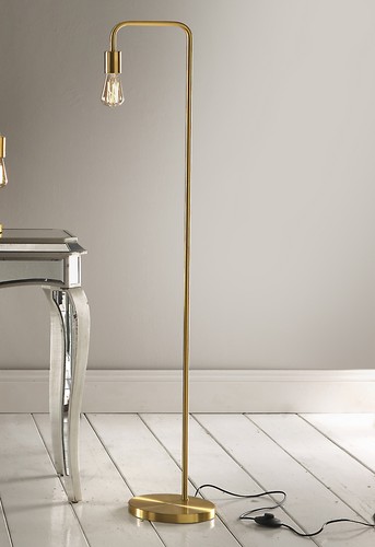Floor Lamp Table Lamp Desk Lamp Industrial Look in Black, Gold and Brush Copper - Picture 5 of 9