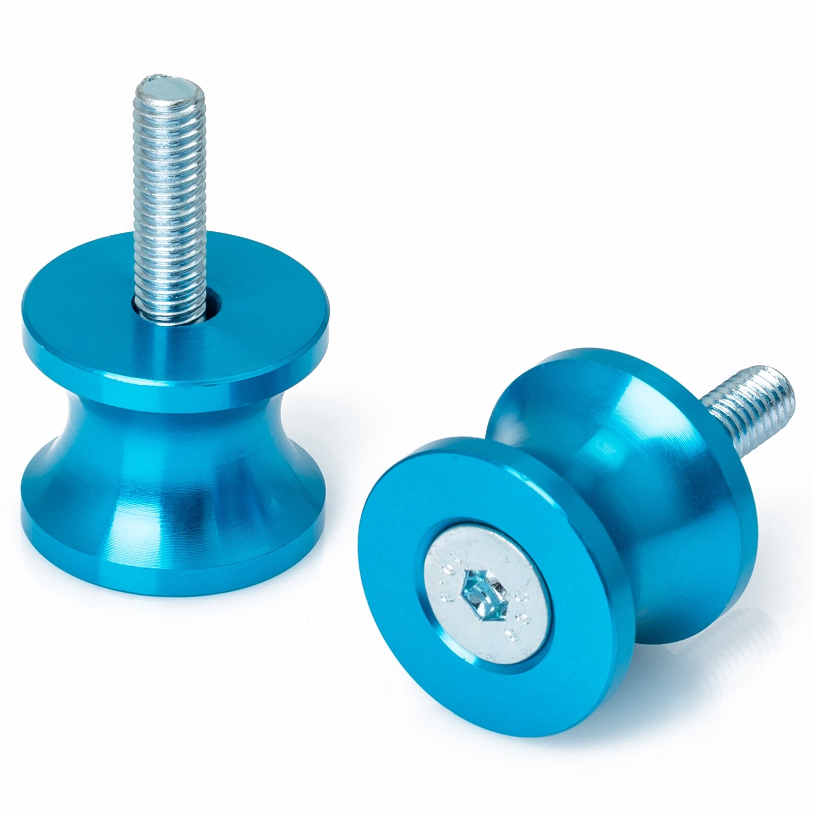 Bobbin Spools Swingarm Paddock Stand Adaptors 6 mm Motorbike Motorcycle  Blue