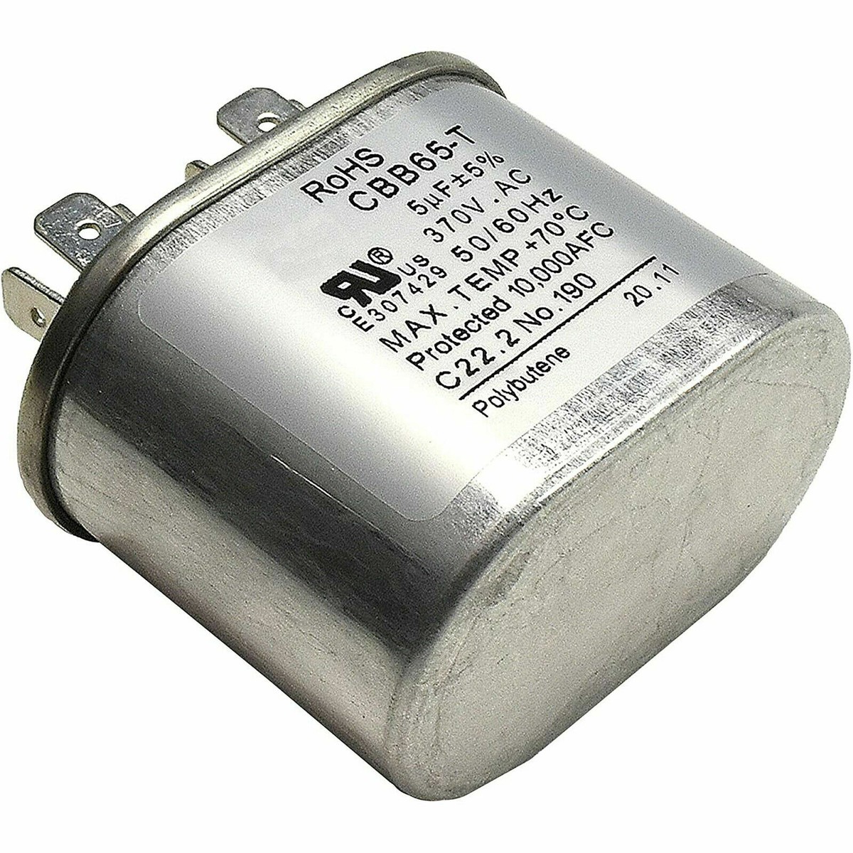 5uF 370V Run Capacitor for GE Oval 5 uf MFD 370 Volt 97F5705 5uF 370V Run Capacitor for GE Oval 5 uf MFD 370 Volt 97F5705
