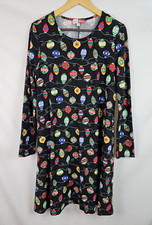 Merry Wear Women's Ugly Christmas Dress Size Medium Black Long Sleeve Dress