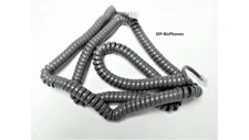 Dark Gray Landline Phone Long Handset Cord Generic Receiver Curly 25Ft Foot