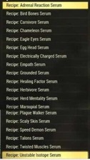 All 19 Serum Recipes. xbox