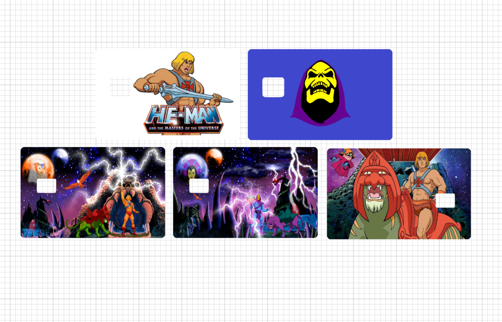 He Man Masters of The Universe Credit Debit Card Skin Stickers ATM Skeletor MOTU