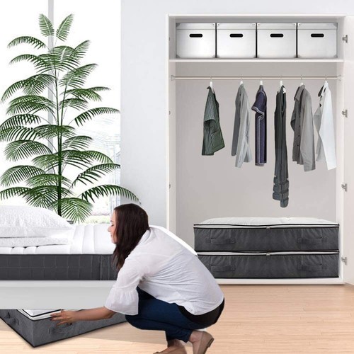 2PCS Underbed Storage Bag Organizer 90L Large Capacity Storage Box with Handle - Picture 15 of 17