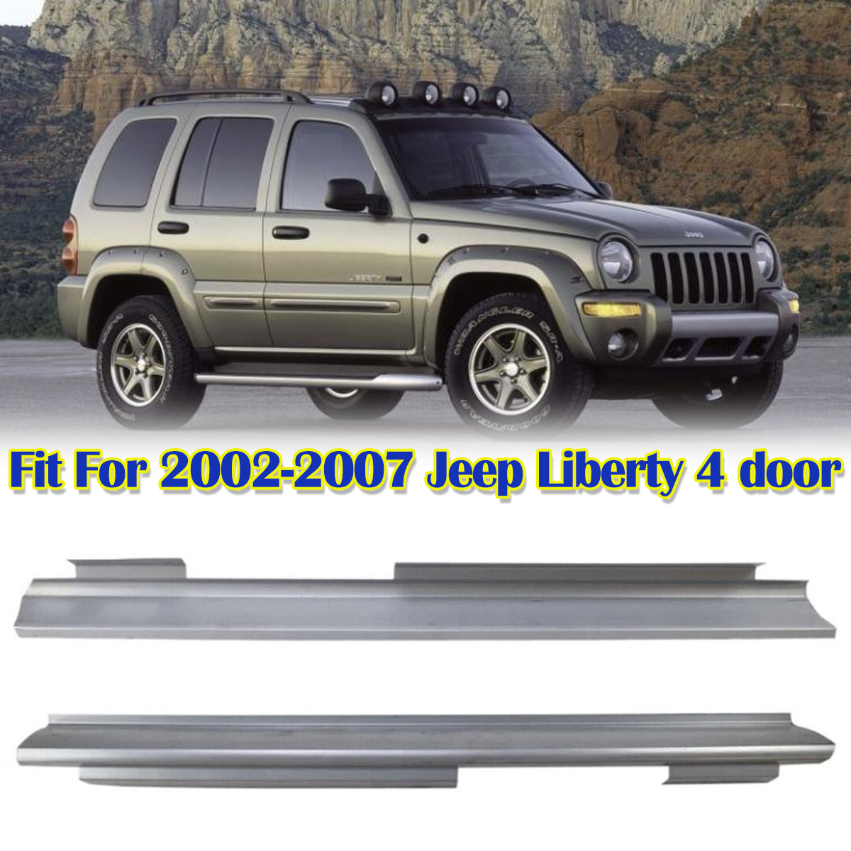 2Pcs Slip-on Rocker Panel Fit For 2002-2007 Jeep Liberty 4 door | eBay