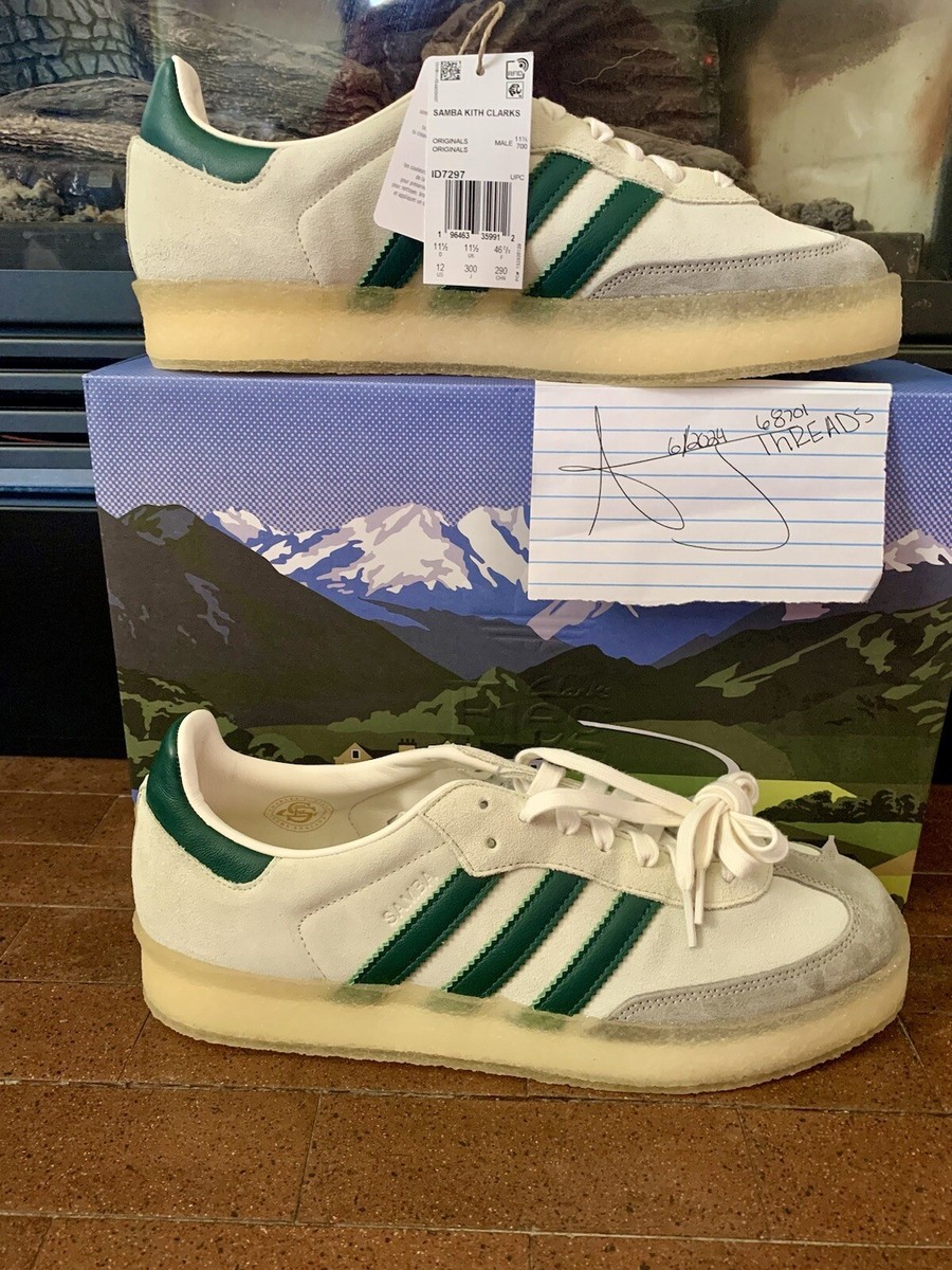 NWT mens size 12 adidas Ronnie Fieg x Clarks x 8th Street Samba Chalk White