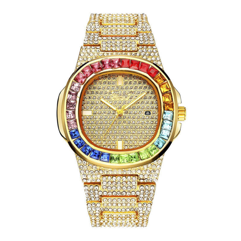 Men's Square Diamond Trend Watch - Business Waterproof Quartz Timepiece
