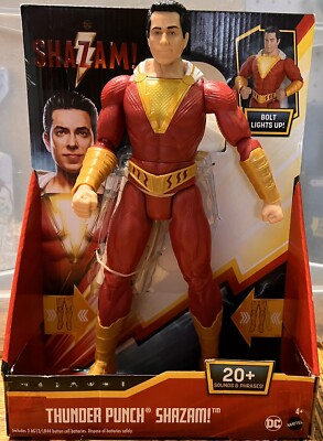 Shazam THUNDER PUNCH 12  Action Figure Sounds & Phrases. MATTEL DC Universe. NEW