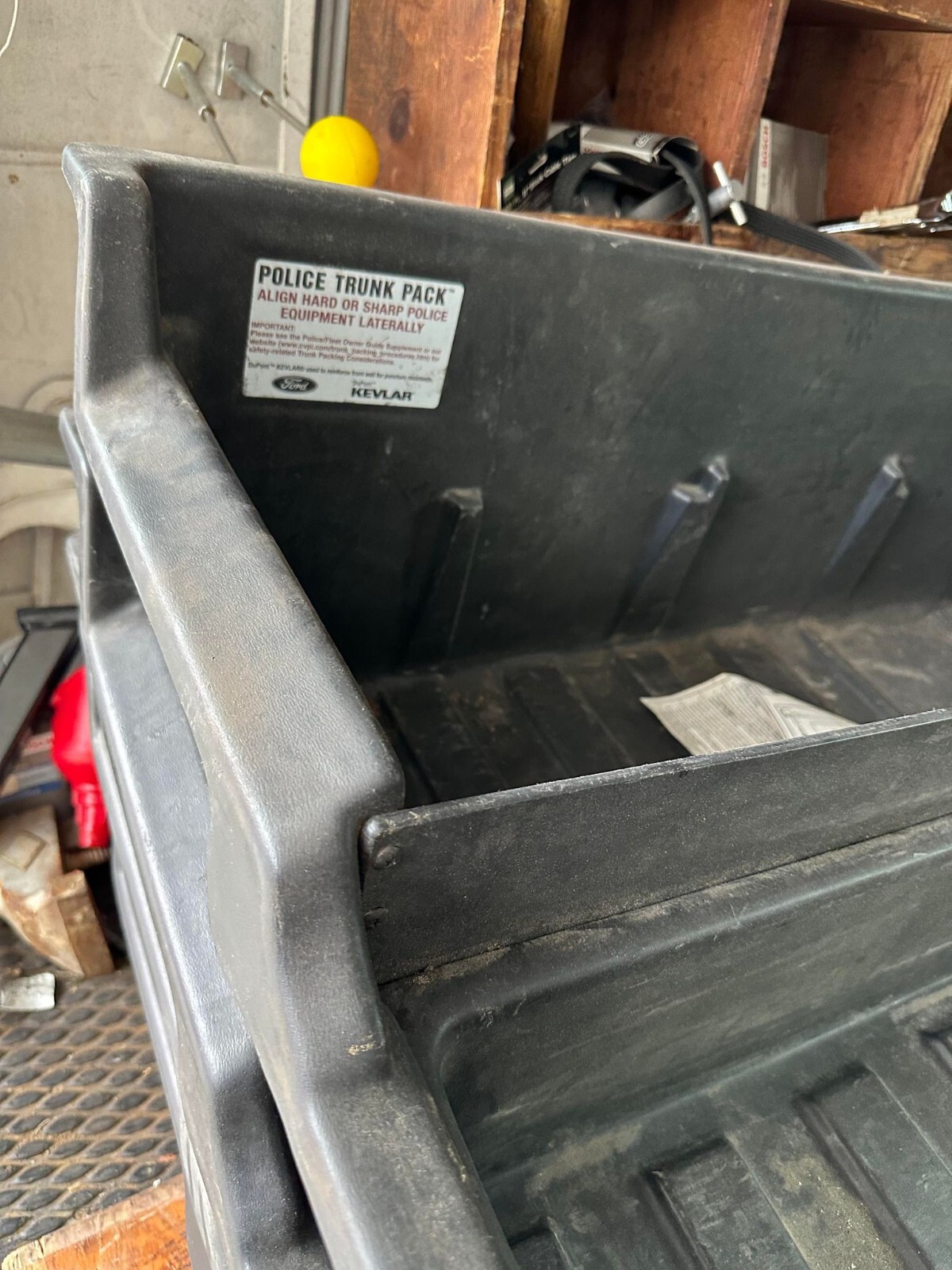 19982011 Ford Crown Victoria Kevlar Lined Police Trunk Pack Organizer No Lids eBay