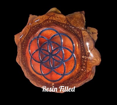  Knobcone (THIRD EYE) With Silver Metal Decal PENDANT Resin Filled.