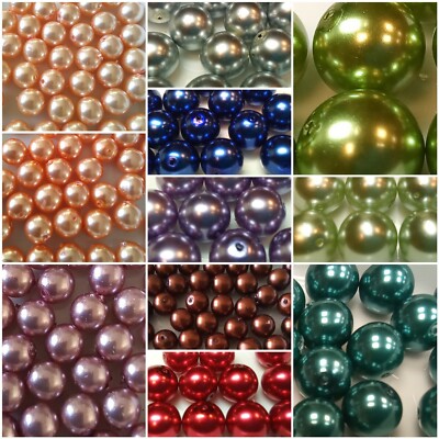 Pracht Art. 0760 Pearl Renaissance 10 mm 20 Stück Glasperlen Schmuck FARBWAHL