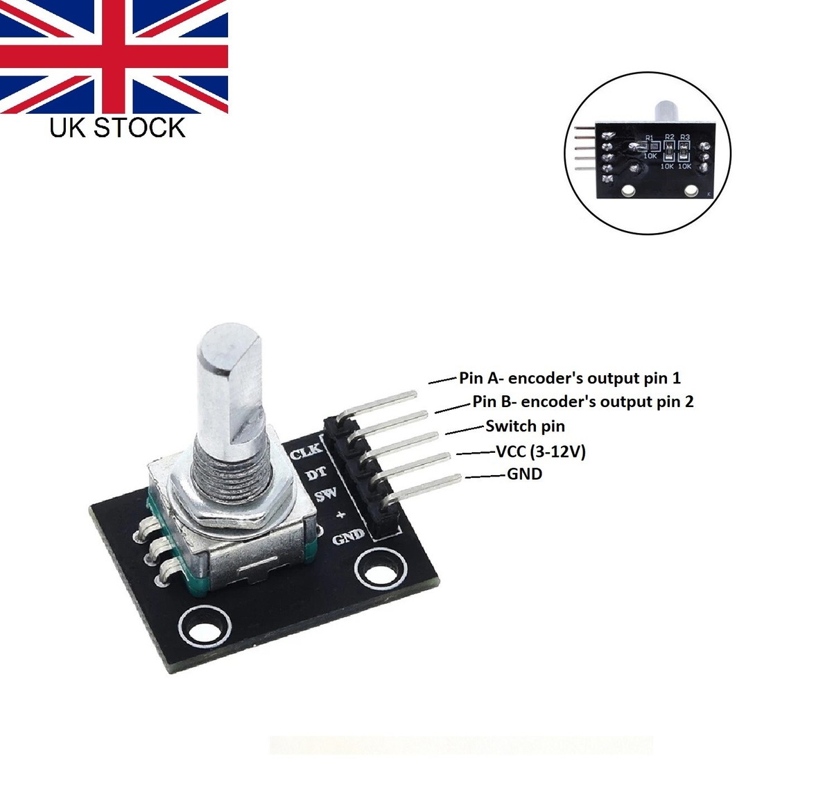High Quality Encoder Board KY-040 Rotary Encoder Module - Works With ...