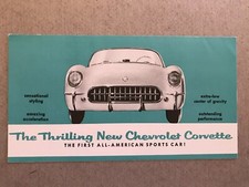 1953-54 Corvette Brochure See Photos Reprint. Rare Own It Wow