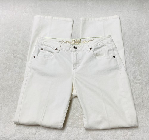 EDUN White Straight Leg Jeans With Gold 