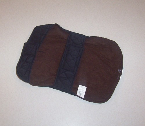 Black with Brown Collar Reflective Stripes Quilted Dog Coat Large Pet - Picture 2 of 2