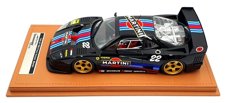 Tecnomodel 1/18 Scale TM18-286N Ferrari F40 1996 24h LM Black Martini Gold Wheel - Photo 4/4