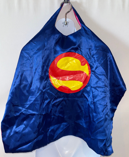 Reversible super hero cape Blue Red Yellow; Pink Silver Child or small adult - 第 1/2 張圖片