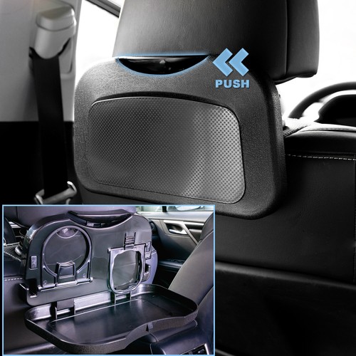 Foldable Car Back Seat Table Tray Drink Food iPad Cup Holder Organiser Storage * - Picture 5 of 7