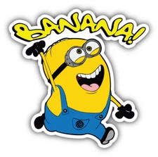 Minions Cartoon Banana Sticker Bumper Decal - ''SIZES''