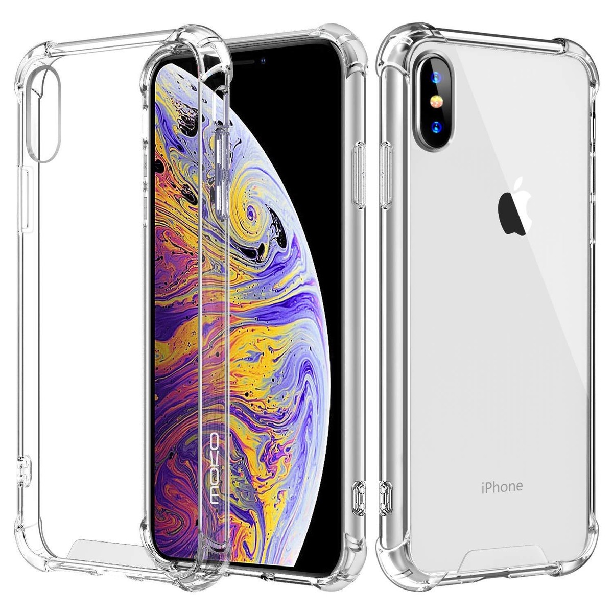 For iPhone XS Max XR X Case Clear Transparent Bumper Cover