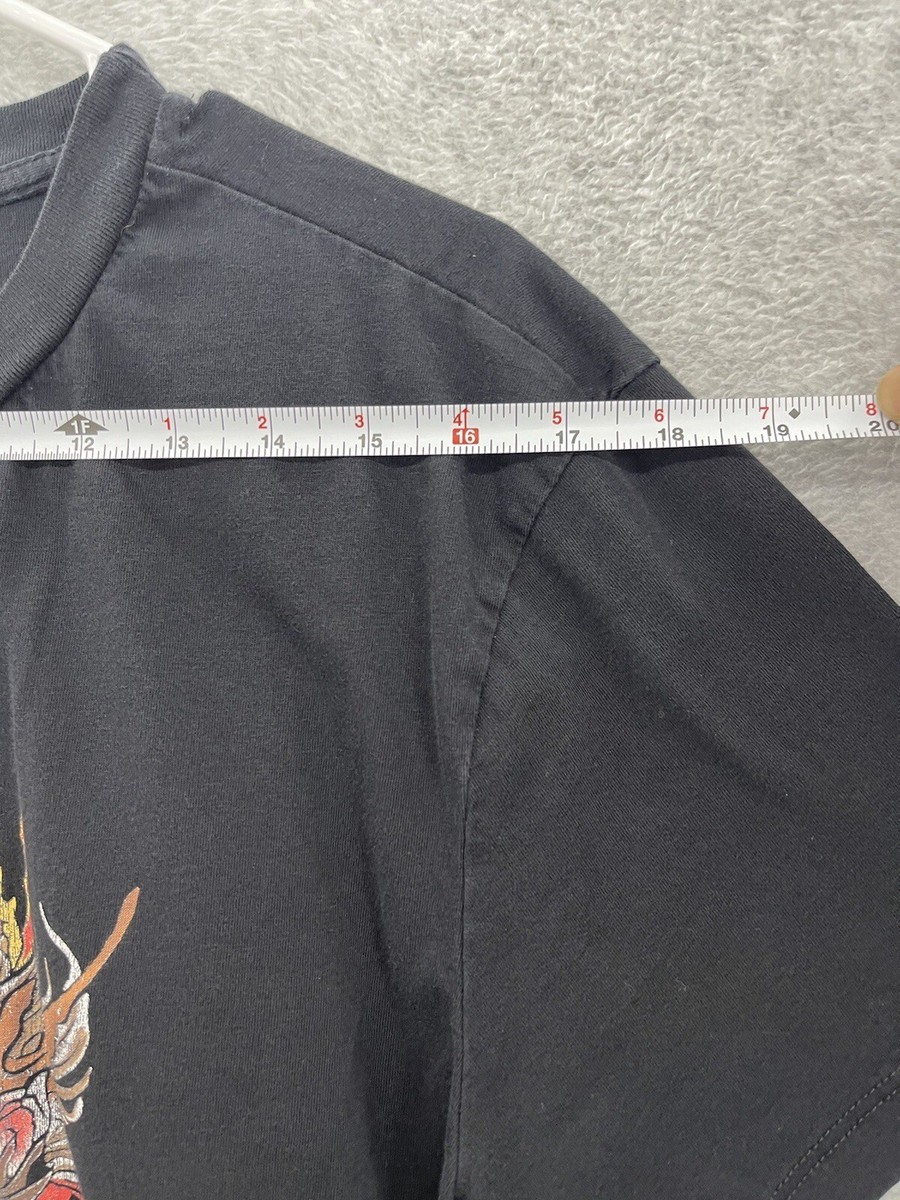 Bershka Adult's T Shirt Size Medium Dragon Solid Black Short