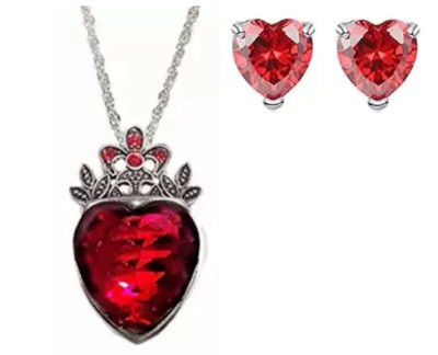 Disney Descendants Evie Red Heart Pendant Necklace Mini 1/4