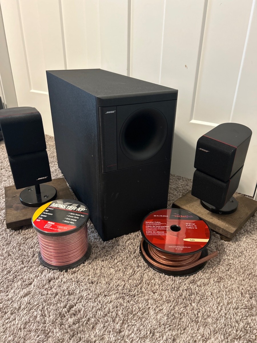 Bose Acoustimass series ii Subwoofer with Red Lines and speaker cable