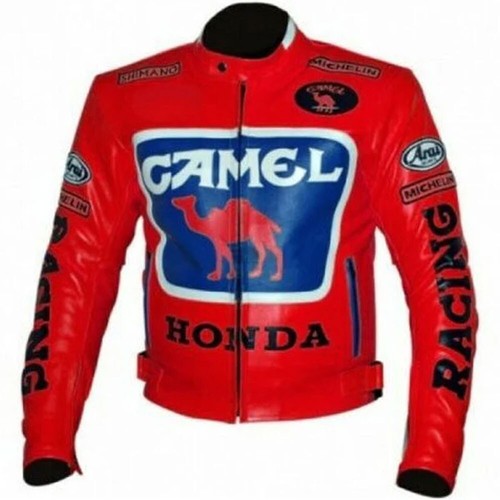 Honda Repsol Leather Jacket Replica Motorcycle Racing Biker Jacket CE Armor - Picture 2 of 7