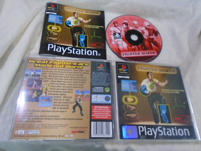 Fighter Maker PS1 (KOMPLETT) Black Label Selten Sony Playstation
