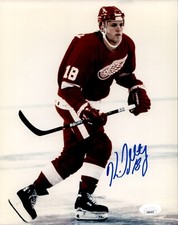 Kirk Maltby Full Name Auto Signed Detroit Red Wings 8x10 Photo JSA COA