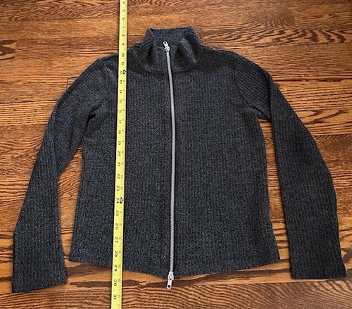 ART CLASS KIDS Girls DARK GRAY ZIP UP HI NECK Cardigan SIZE L 10-12 - Picture 2 of 6