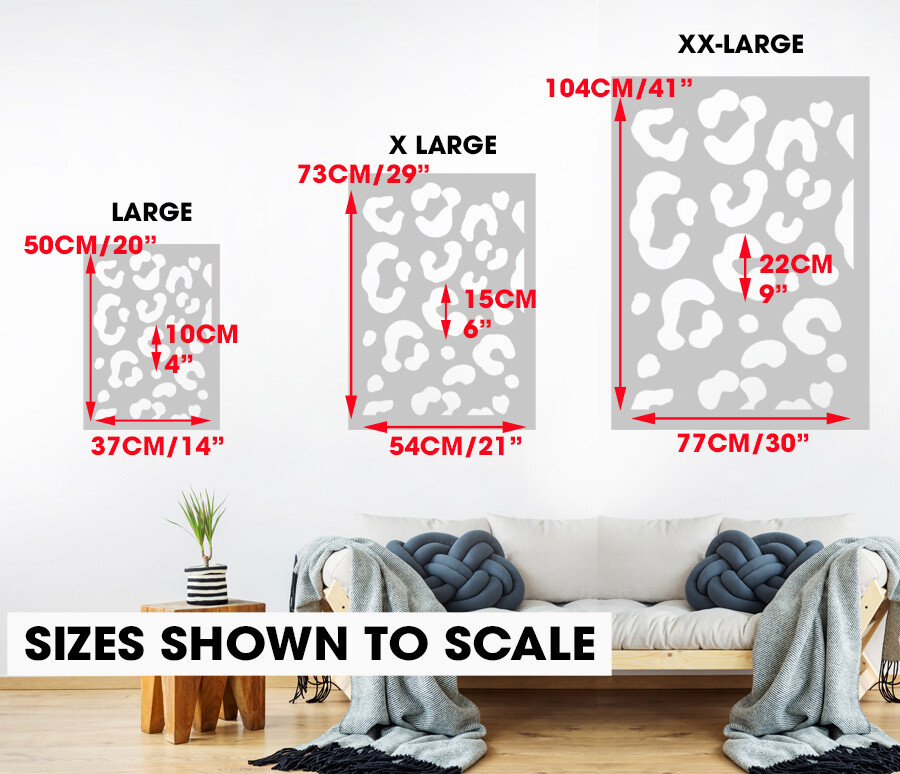 HUGE LEOPARD Print Stencil, Wall Decor stencil, Stylish Oversize Animal