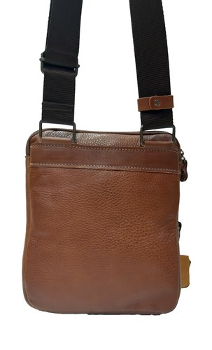 PRODOTTO ARTIGIANALE ITALIANO tracolla borsello uomo vera pelle tasche esterne - Picture 5 of 10