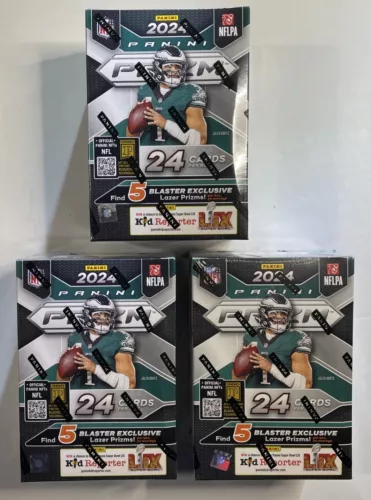 2024 Panini Prizm Football NFL Blaster Box Sealed NEW Lazer Lot of 3 - FREE SHIP