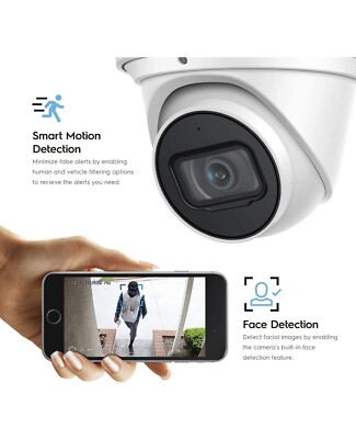 Amcrest UltraHD 4K PoE Outdoor Security IP Camera 8MP System