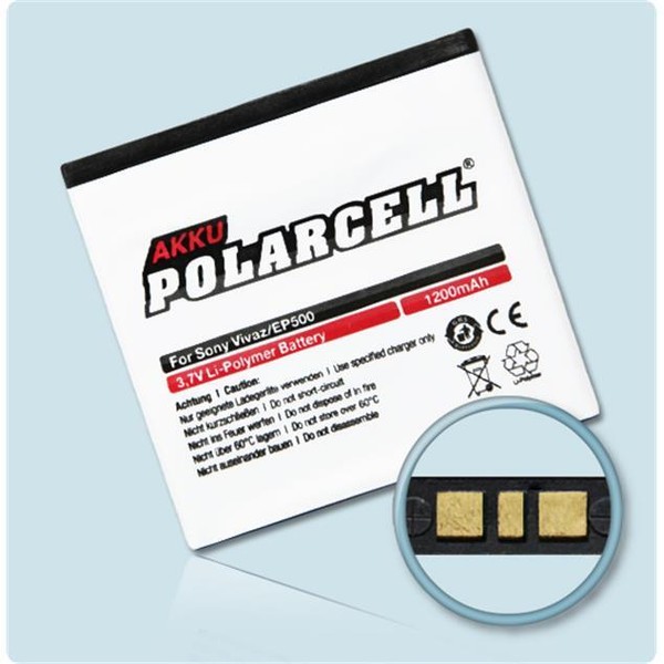 Polarcell Akku FüR EP500 - Sony Ericsson Live Mit Walkman Vivaz Pro U8I 1200Mah-image