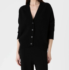 Sunspel Lambswool Cardigan Size Small Black MSRP 495