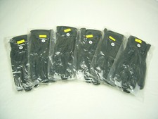 6 pairs leather riding gloves size M (6.5) black No. 212 job lot