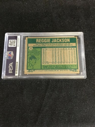 1977 TOPPS REGGIE JACKSON YANKEES SIGNED PSA/DNA AUTO HOF HALL OF FAME - Bild 2 von 3
