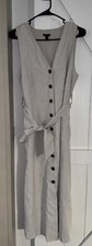 Ann Taylor Size 10 Full Button Up Dress Summer Dressy Chic